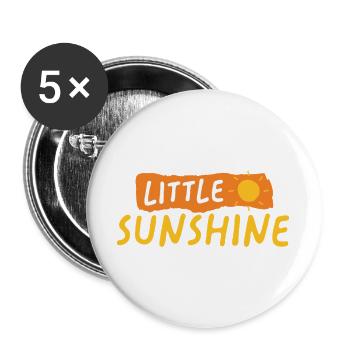 LITTLE SUNSHINE - Buttons groß 56 mm (5er Pack) - Weiß - Vorne