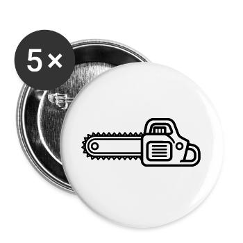 chainsaw - Buttons large 2.2''/56 mm (5-pack) - white - Front