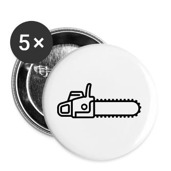chainsaw - Buttons large 2.2''/56 mm (5-pack) - white - Front