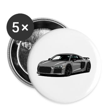 Grey Supersport Roadster - Buttons large 2.2''/56 mm (5-pack) - white - Front