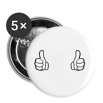 like hand - Buttons large 2.2''/56 mm (5-pack) - white - Front