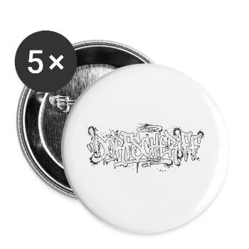 Village Sheriff Graffiti - Buttons large 2.2''/56 mm (5-pack) - white - Front