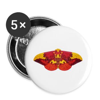 Imperial Moth Eacles imperialis - Buttons large 2.2''/56 mm (5-pack) - white - Front