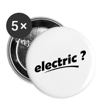 Elektrische Autos - Buttons groß 56 mm (5er Pack) - Weiß - Vorne