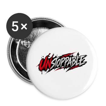 Unaufhaltsamer kühner Pinsel - Buttons groß 56 mm (5er Pack) - Weiß - Vorne