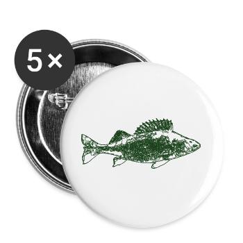 Barsch - Buttons groß 56 mm (5er Pack) - Weiß - Vorne