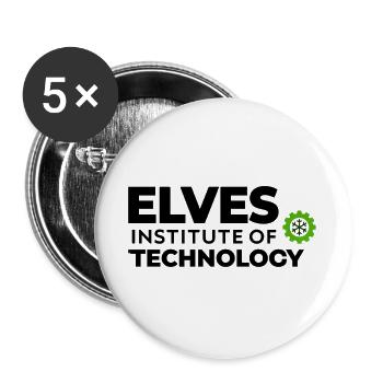 Elfen-Technik-Institut Logo - Buttons groß 56 mm (5er Pack) - Weiß - Vorne