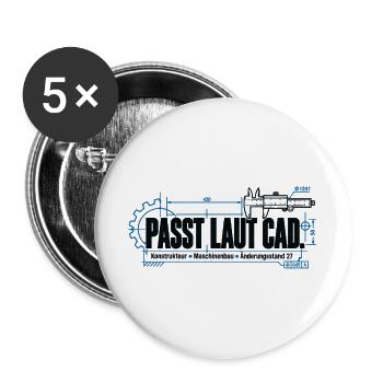 Passt laut CAD - Buttons groß 56 mm (5er Pack) - Weiß - Vorne