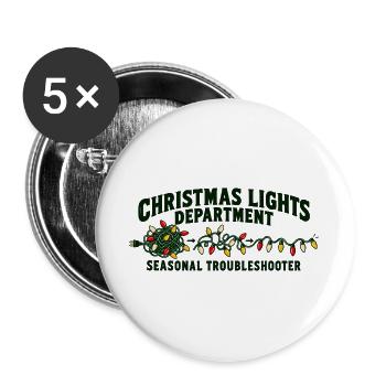 Weihnachtslichter-Abteilung — Fehlerbeheber - Buttons groß 56 mm (5er Pack) - Weiß - Vorne