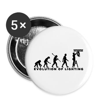 Evolution of Lighting – Veranstaltungstechnik - Buttons groß 56 mm (5er Pack) - Weiß - Vorne