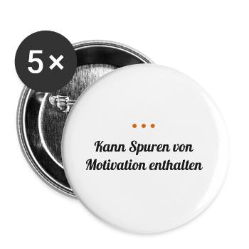 Kann Spuren von Motivation enthalten - Buttons groß 56 mm (5er Pack) - Weiß - Vorne