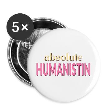 Humanismus Menschlichkeit - Buttons groß 56 mm (5er Pack) - Weiß - Vorne