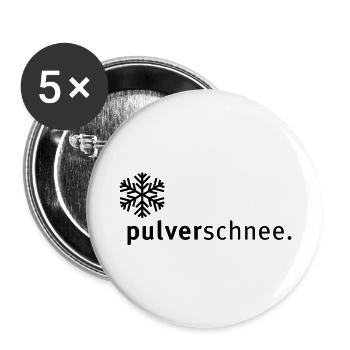 pulverschnee - Buttons groß 56 mm (5er Pack) - Weiß - Vorne