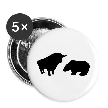 Börse - Buttons groß 56 mm (5er Pack) - Weiß - Vorne