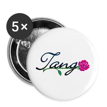 tango with rose (DDP) - Buttons groß 56 mm (5er Pack) - Weiß - Vorne
