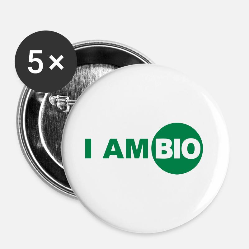 bio - Buttons groß 56 mm (5er Pack) - Weiß