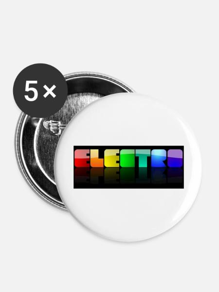Electro - Buttons groß 56 mm (5er Pack) - Weiß