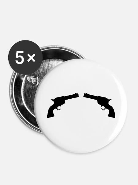 gun2 - Buttons groß 56 mm (5er Pack) - Weiß