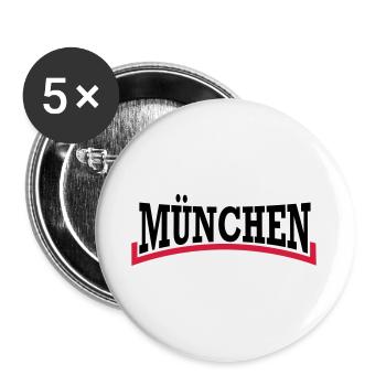 Munich * two-tone - Buttons large 2.2''/56 mm (5-pack) - white - Front