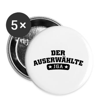 Der Auserwählte JGA - Buttons groß 56 mm (5er Pack) - Weiß - Vorne