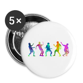 dance - Buttons groß 56 mm (5er Pack) - Weiß - Vorne