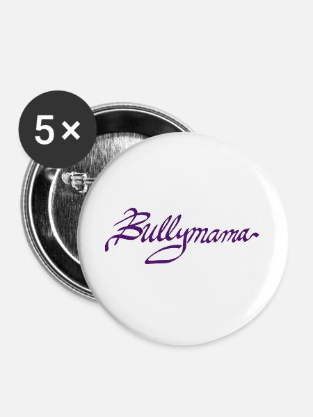 Bullymama - Buttons groß 56 mm (5er Pack) - Weiß