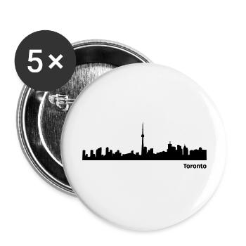 Toronto - Buttons large 2.2''/56 mm (5-pack) - white - Front