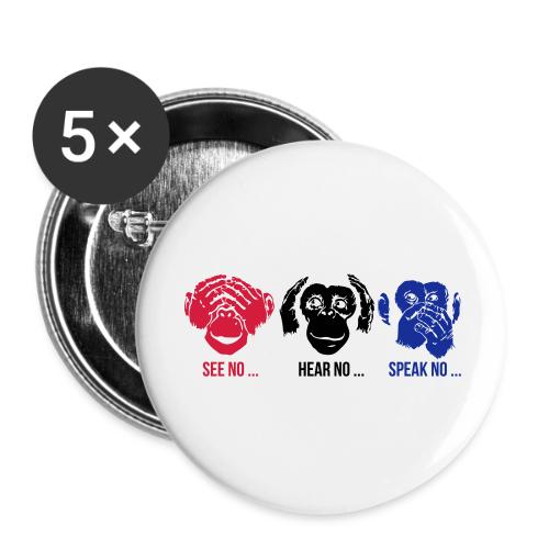 See Hear Speak No Evil 3C - Buttons large 2.2''/56 mm (5-pack)