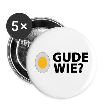 Ei Gude wie - Hessen - Buttons groß 56 mm (5er Pack) - Weiß - Vorne