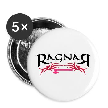 Ragnar_1 - Buttons groß 56 mm (5er Pack) - Weiß - Vorne