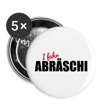 Abräschi - Buttons groß 56 mm (5er Pack) - Weiß - Vorne