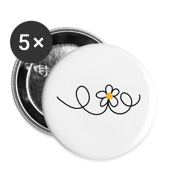 flower - Buttons large 2.2''/56 mm (5-pack) - white - Front