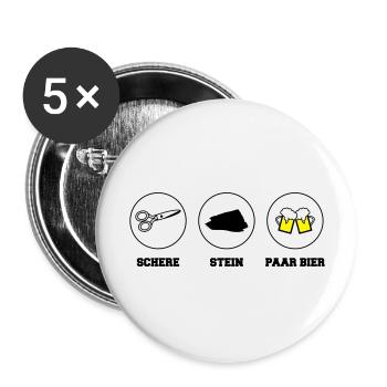 blockedName - Buttons groß 56 mm (5er Pack) - Weiß - Vorne