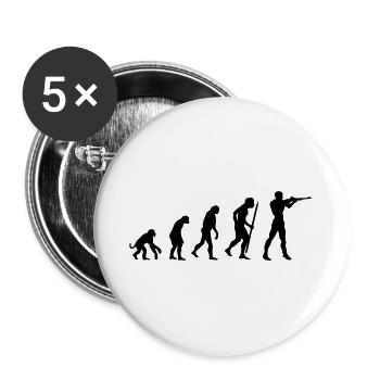 Evolution of shooting - Buttons groß 56 mm (5er Pack) - Weiß - Vorne