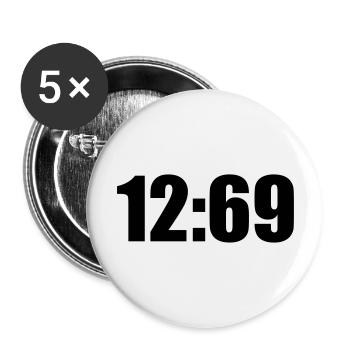 12:69 - Buttons groß 56 mm (5er Pack) - Weiß - Vorne