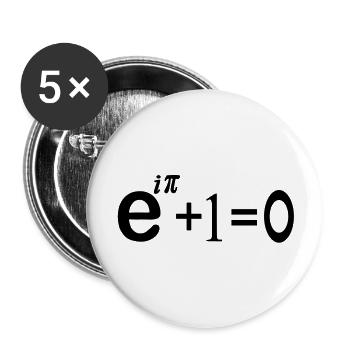 e i pi equation - Buttons large 2.2''/56 mm (5-pack) - white - Front