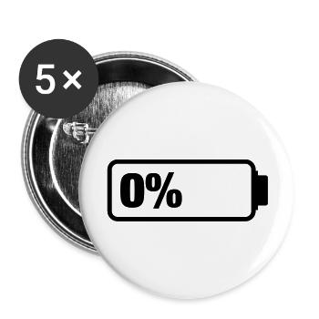 battery_empty_1__f1 - Lot de 5 grands badges (56 mm) - blanc - Devant