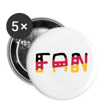 FAN - Shirt Germany - Buttons large 2.2''/56 mm (5-pack) - white - Front