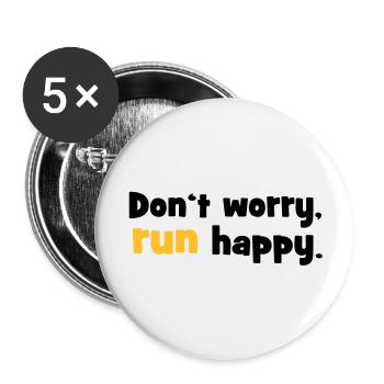 run - Buttons large 2.2''/56 mm (5-pack) - white - Front
