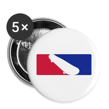 Skateboard - Buttons groß 56 mm (5er Pack) - Weiß - Vorne