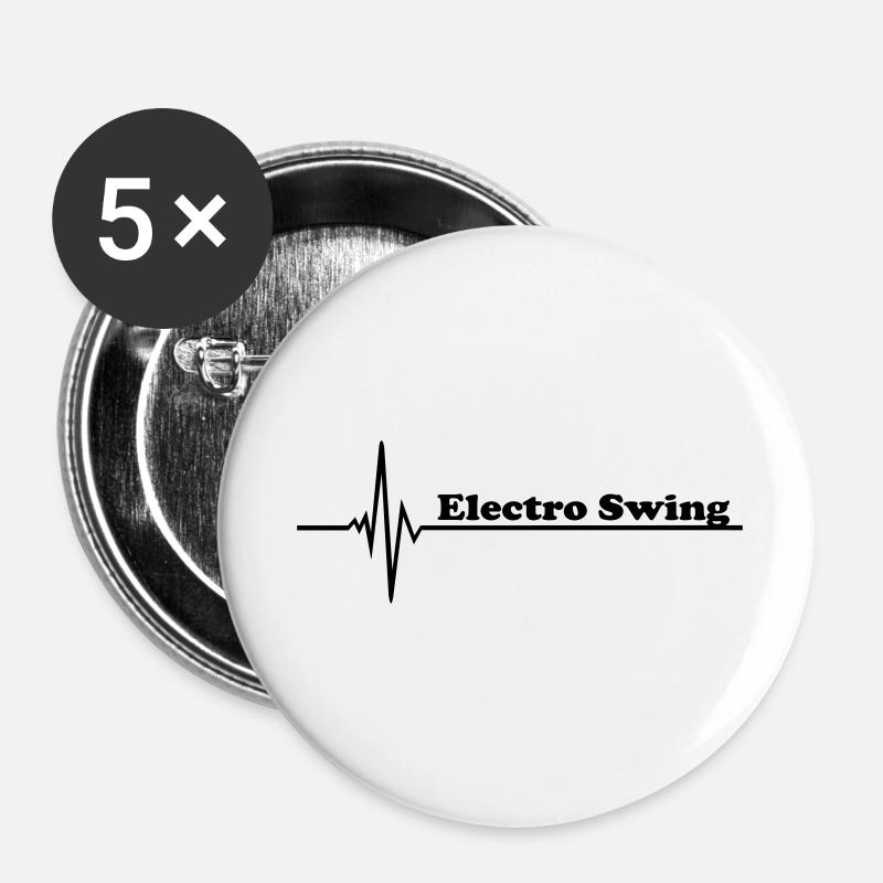 Electro Swing - Buttons large 2.2''/56 mm (5-pack) - white