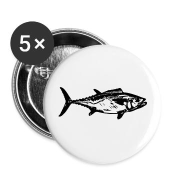 tuna fish - Buttons groß 56 mm (5er Pack) - Weiß - Vorne