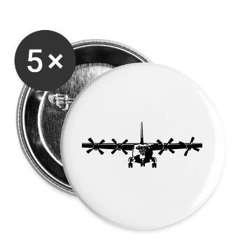 Antonov 12 - Buttons groß 56 mm (5er Pack) - Weiß - Vorne