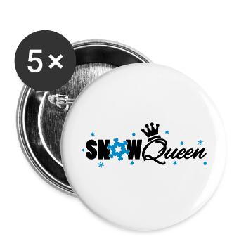Snowqueen - Buttons groß 56 mm (5er Pack) - Weiß - Vorne
