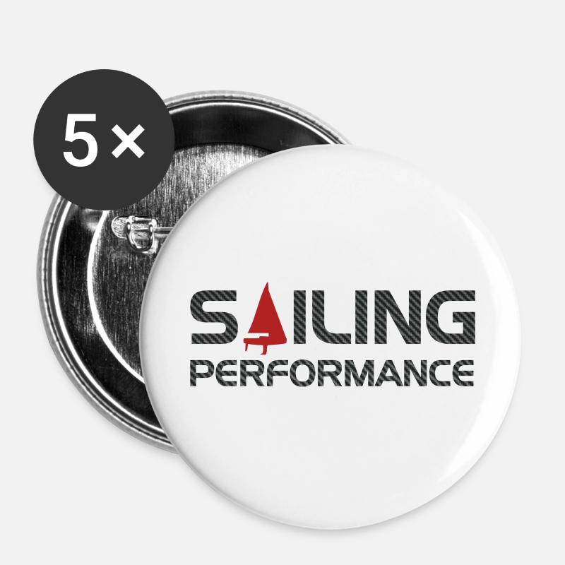 Sailing Performance Carbon - Buttons groß 56 mm (5er Pack) - Weiß