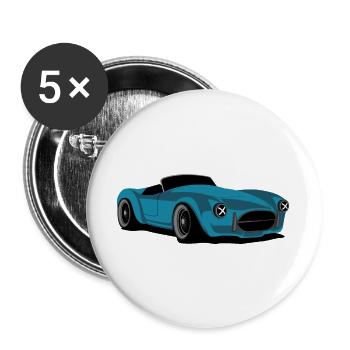 tuning cobra auto racing Automobile us cars icon - Buttons large 2.2''/56 mm (5-pack) - white - Front
