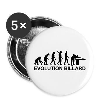 Billard - Buttons groß 56 mm (5er Pack) - Weiß - Vorne
