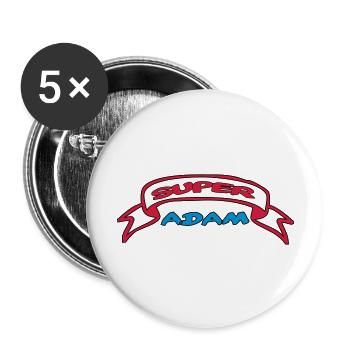SUPER ADAM - Lot de 5 grands badges (56 mm) - blanc - Devant