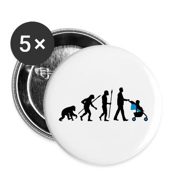 evolution_kinderkarre_032014_mann_b_2c - Buttons groß 56 mm (5er Pack) - Weiß - Vorne