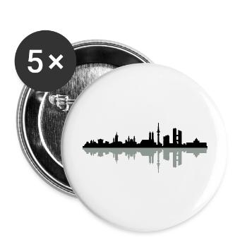 Skyline München - Buttons groß 56 mm (5er Pack) - Weiß - Vorne